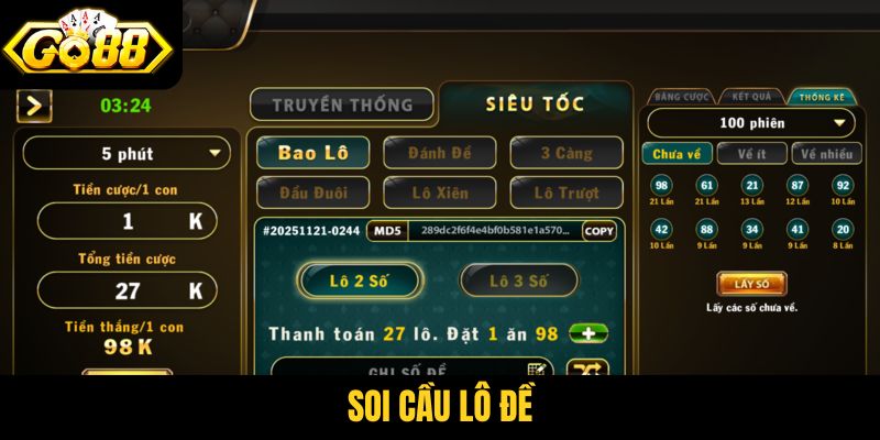 soi cầu lô đề